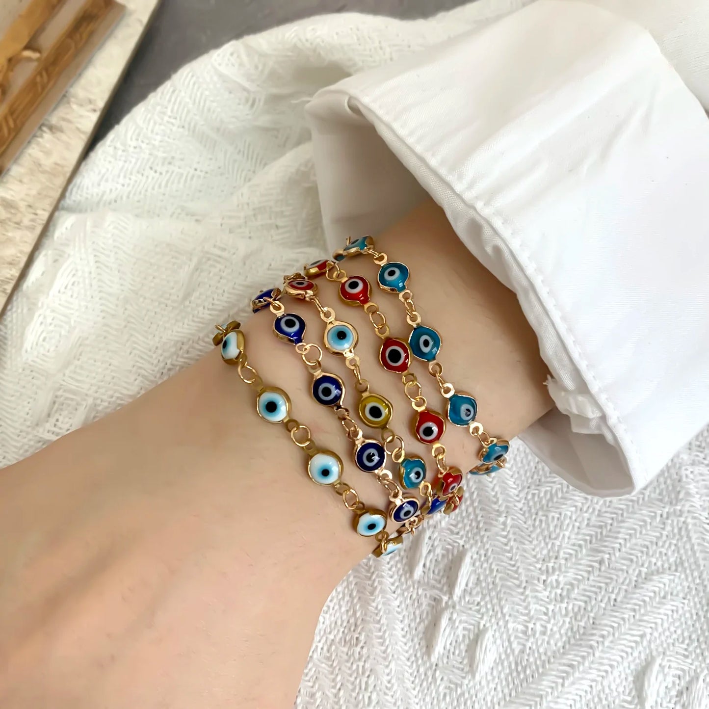 Colorful Evil Eye Bangles