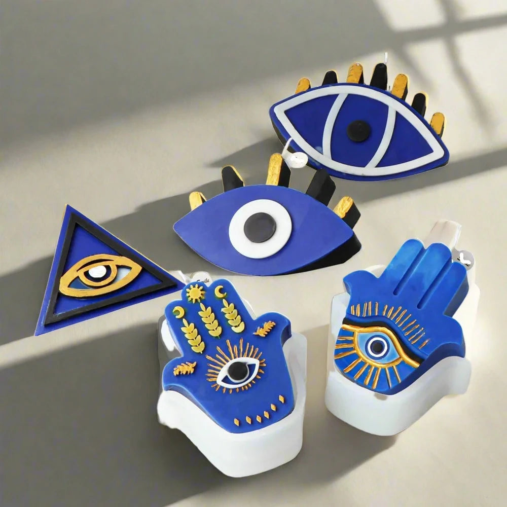 Blue Evil Eye Candle Silicone