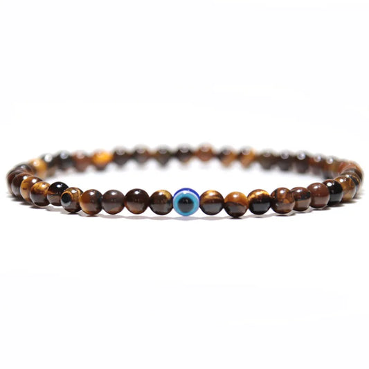 Eye Tiger Beaded Bracelet For Men