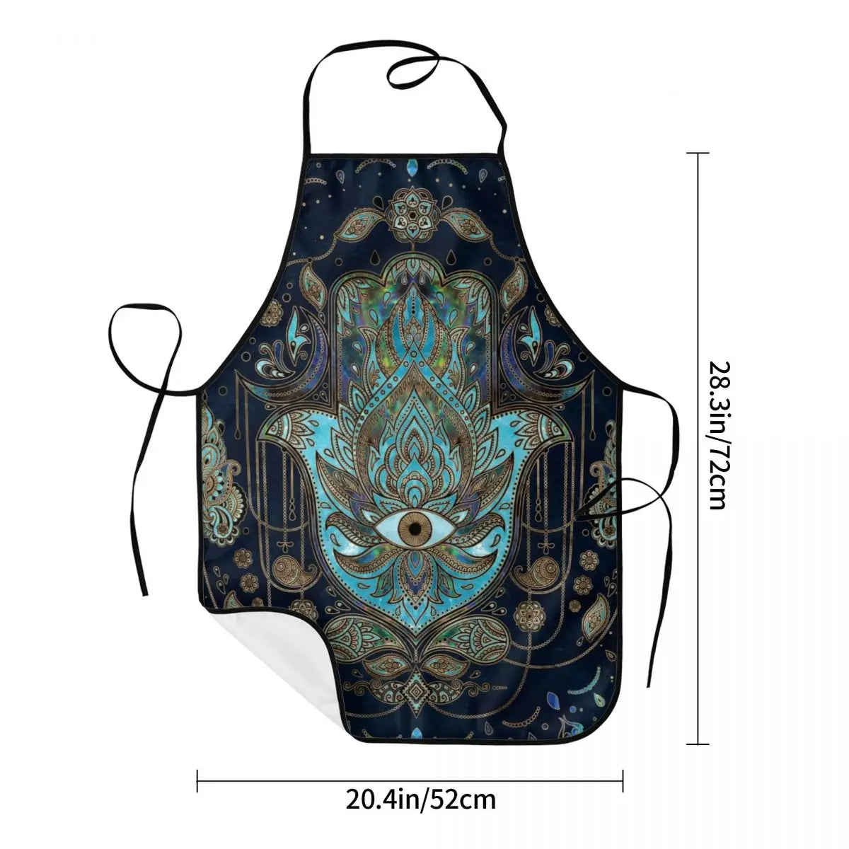 Hand Of Fatima Blue Gemstones Kitchen Chef Cooking Baking Apron Women Men Hamsa Hand Evil Eye Tablier Cuisine for Painting