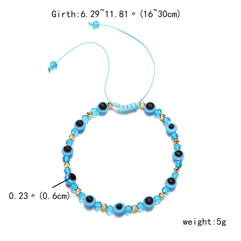 Classic Greek Eye Talisman Beaded Bracelet
