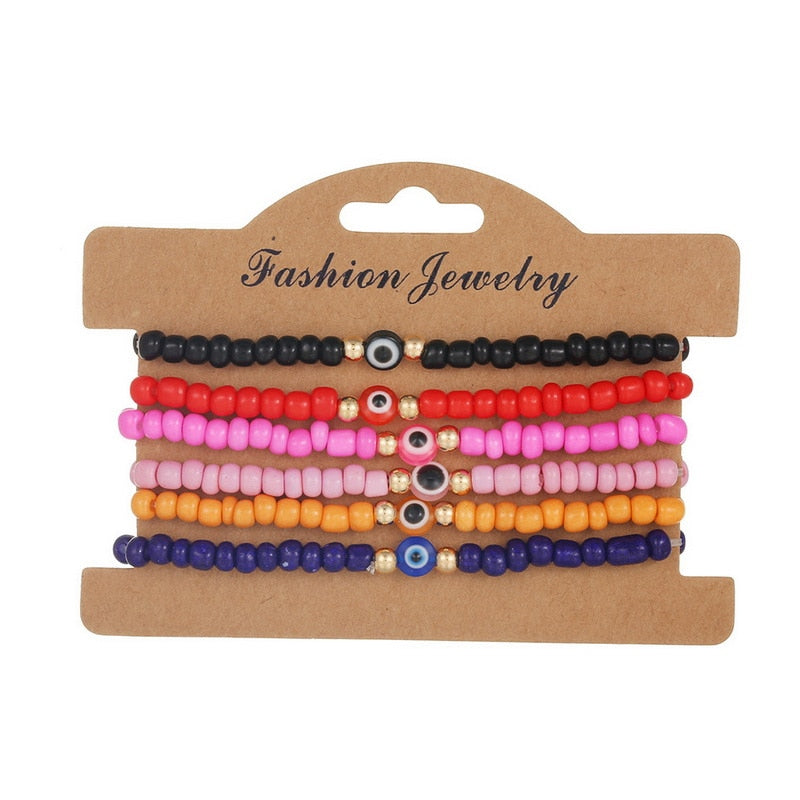 6Pcs/Set Evil Eye Friendship Bracelet