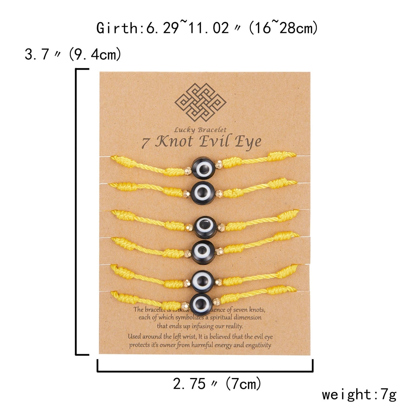 6Pcs/Set Evil Eye Friendship Bracelet