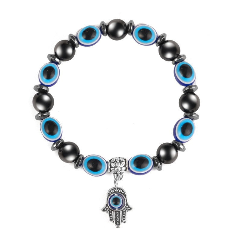 Classic Hamsa Hand-Beaded Bracelet