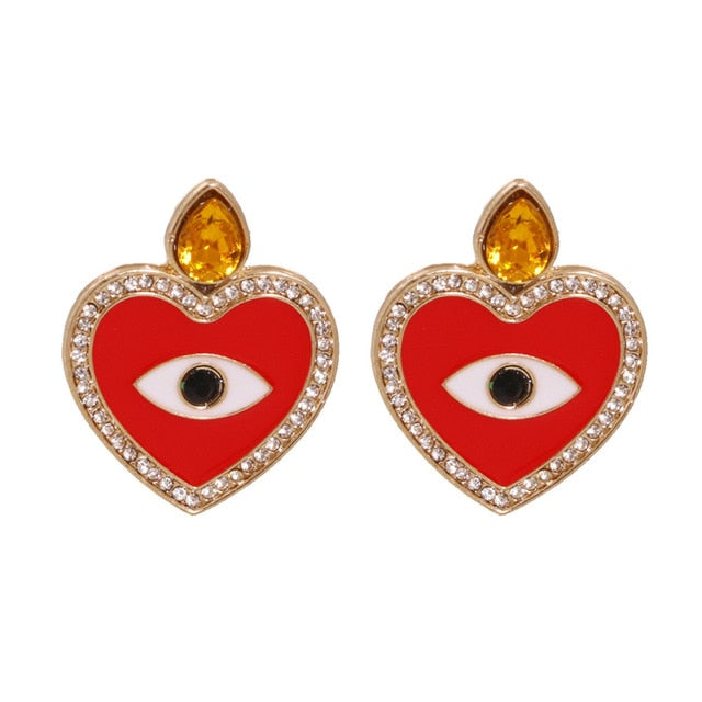 Cute Shape Evil Eye Drop Earrings