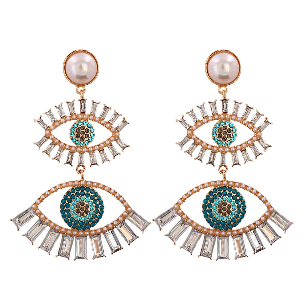 Cute Shape Evil Eye Drop Earrings