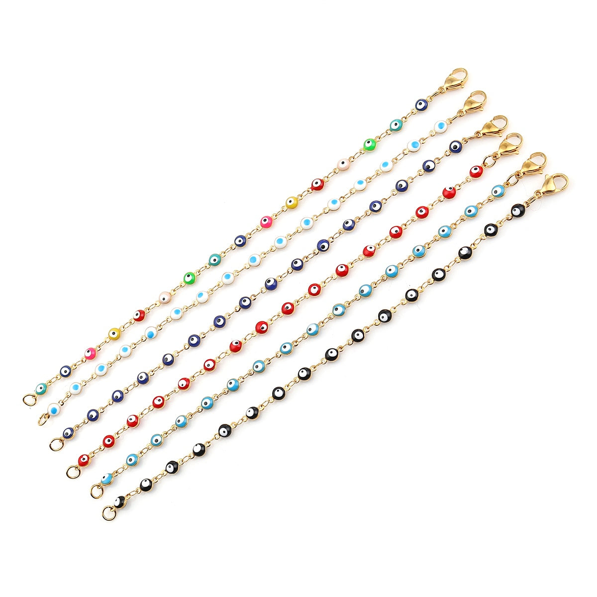 Multicolor Evil Eye Stainless Steel Bracelets
