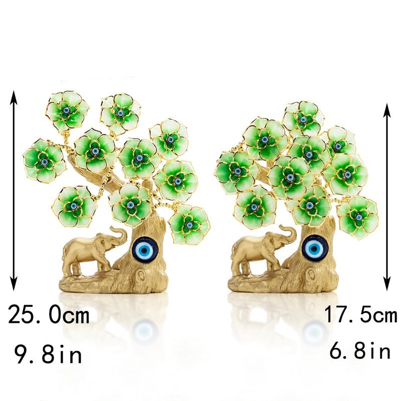 Evil Eye Green Flower Elephant Tree
