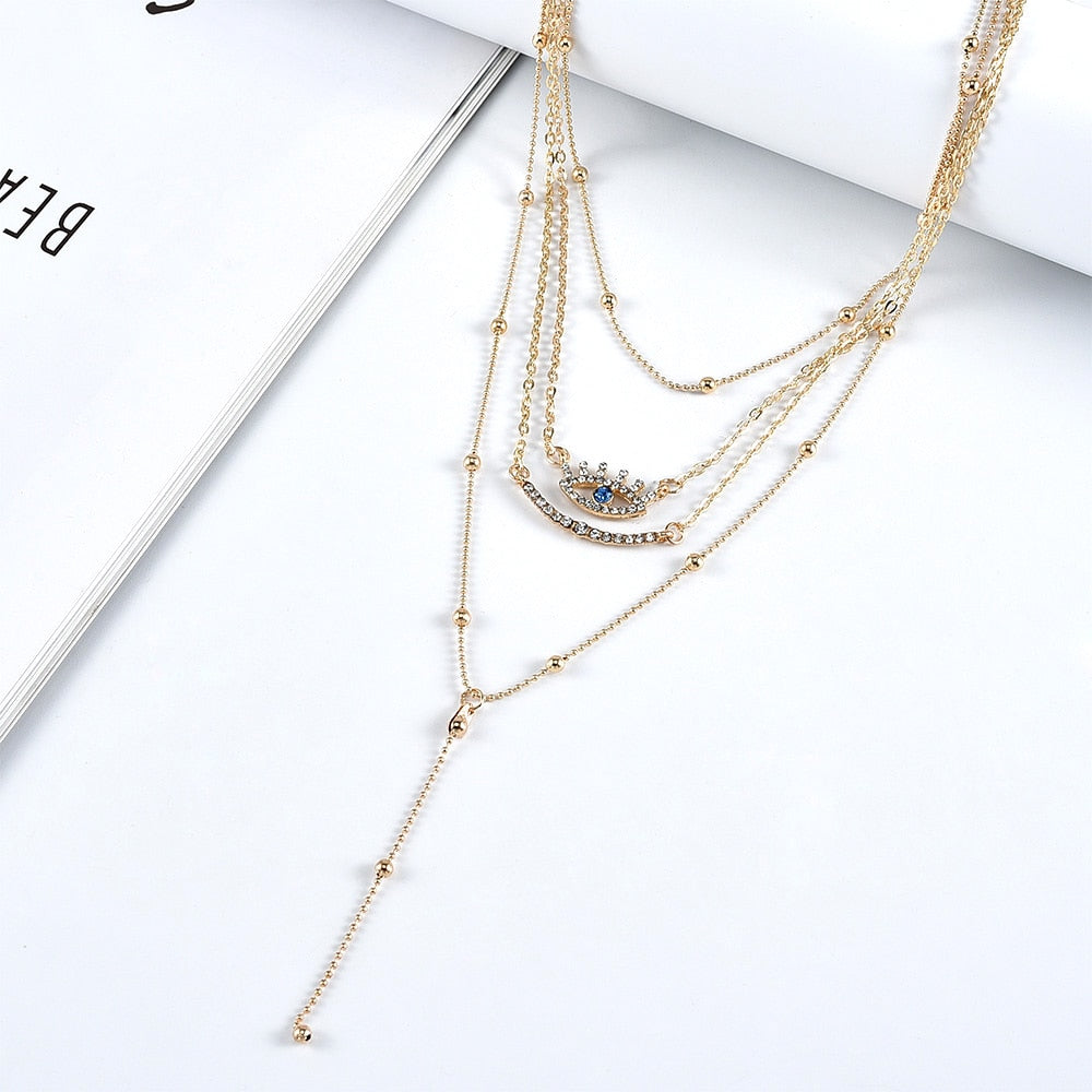 Evil Eye Golden Chain Necklace