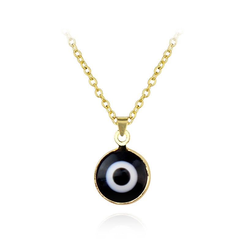 Glass Evil Eye Choker Necklace