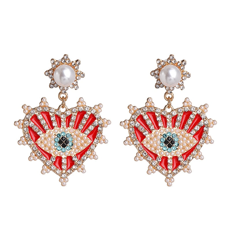 Cute Shape Evil Eye Drop Earrings