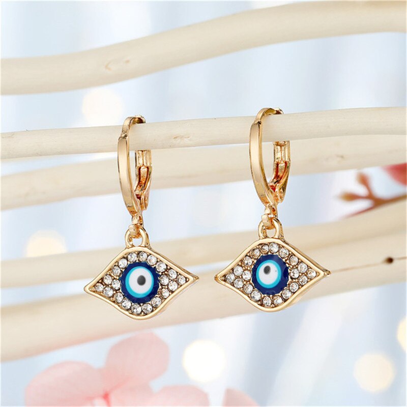 Evil Eye Unique Designs Classic Hoop Earrings