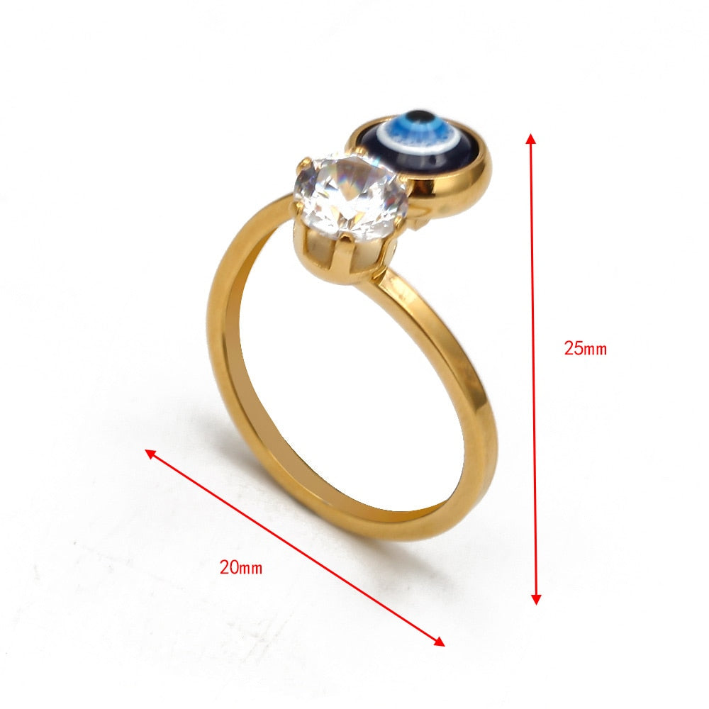 Evil Eye Adjustable Ring