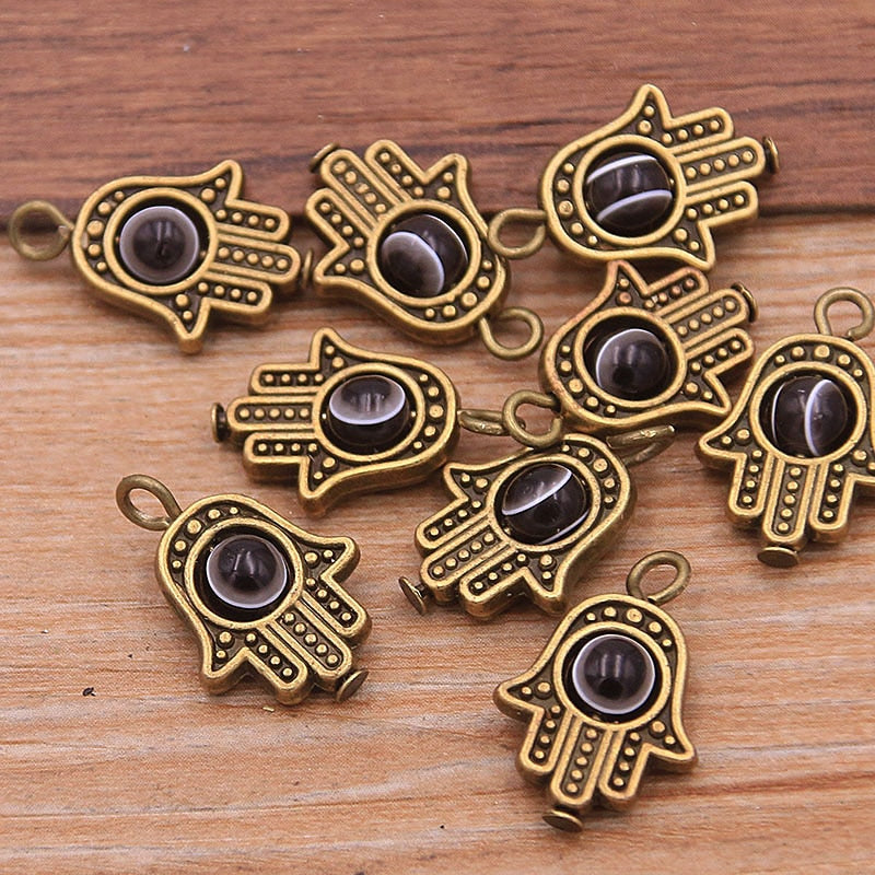 Evil Eye Hamsa Hand Charm Pendants