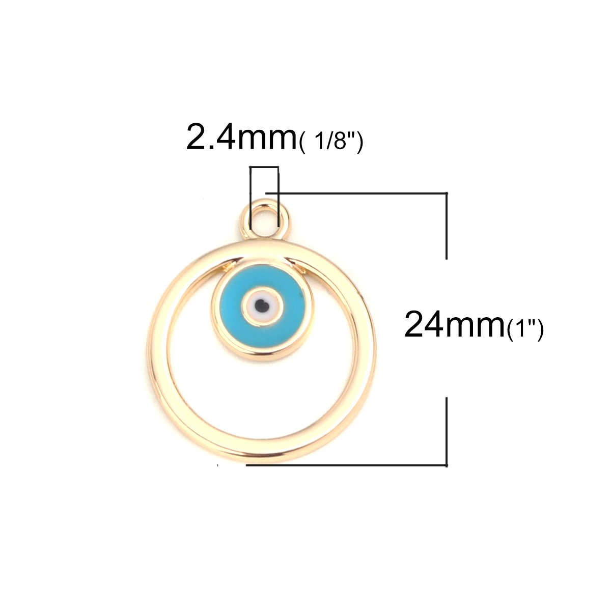 evil eye zinc alloy necklace