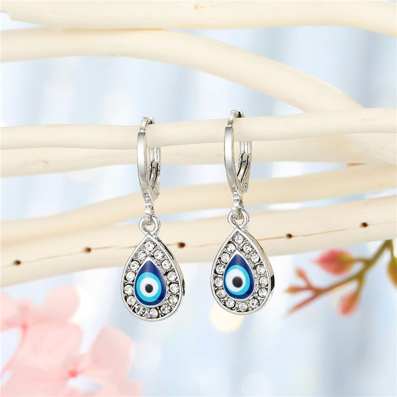 Evil Eye Unique Designs Classic Hoop Earrings