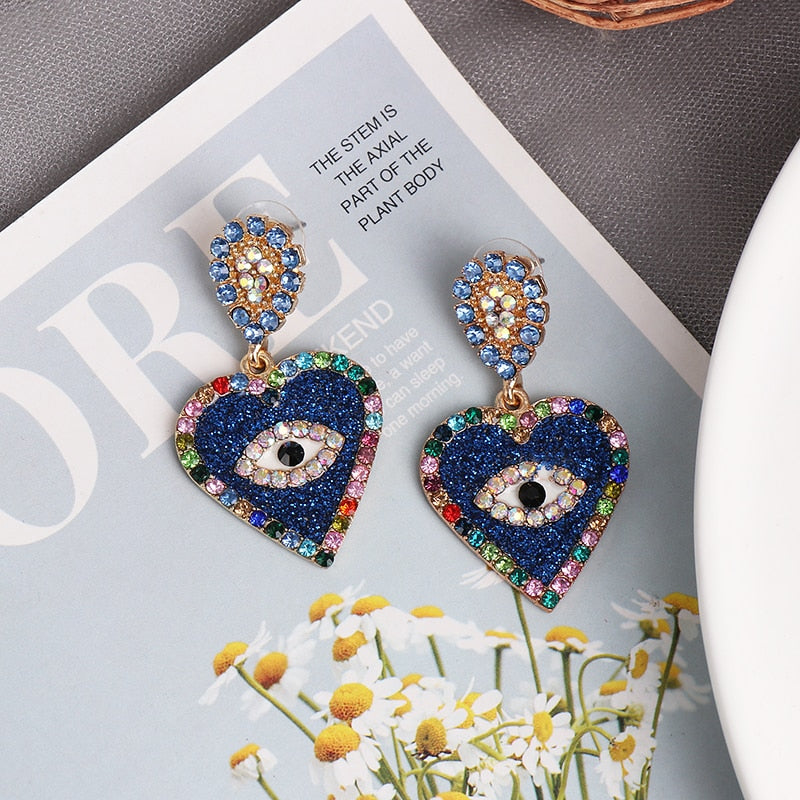 Evil Eye Drop Earrings
