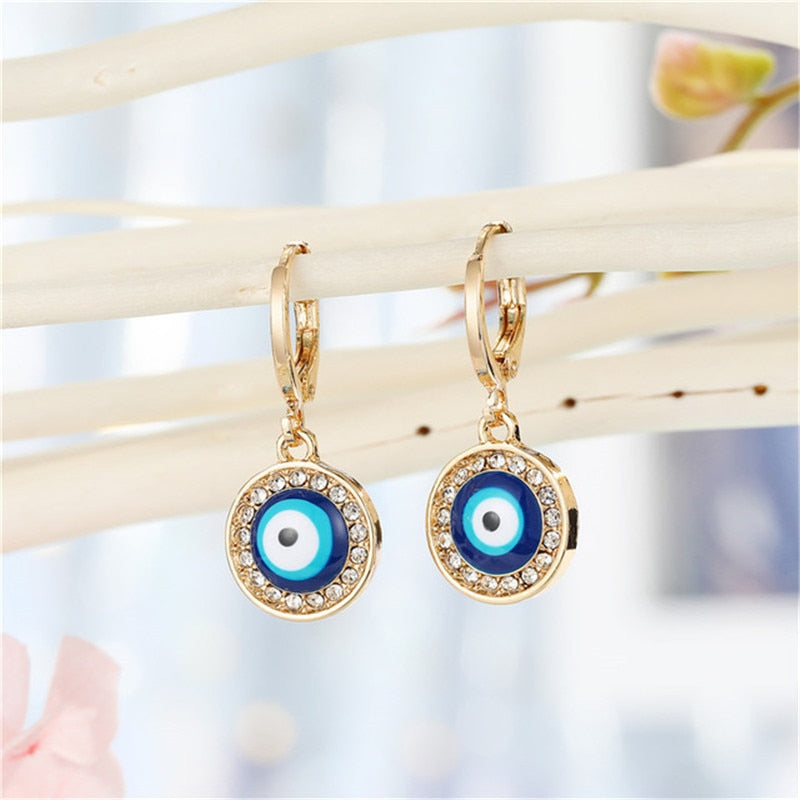 Evil Eye Unique Designs Classic Hoop Earrings