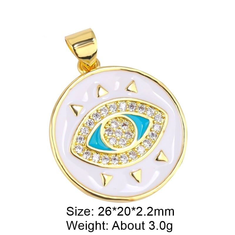 Multicolor Evil Eye Charm Pendants