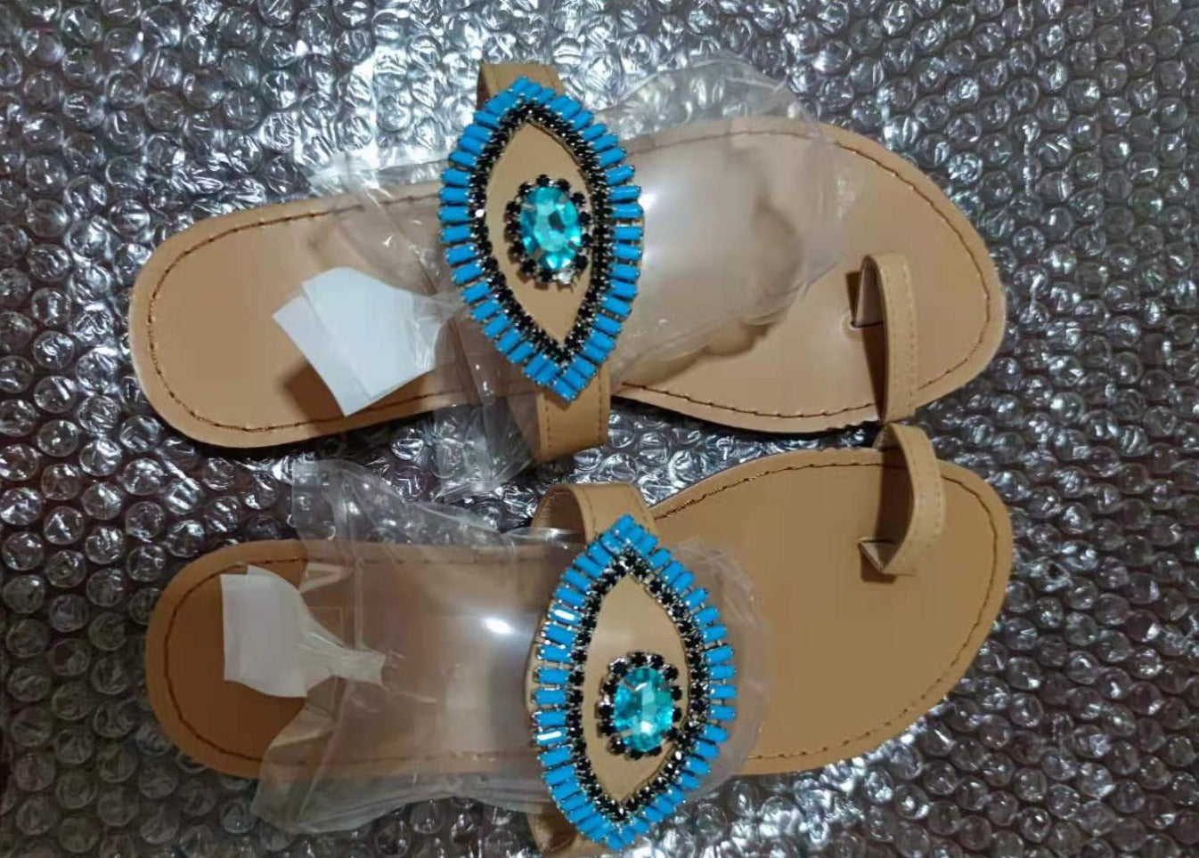 Summer Evil Eye Flat Sandals
