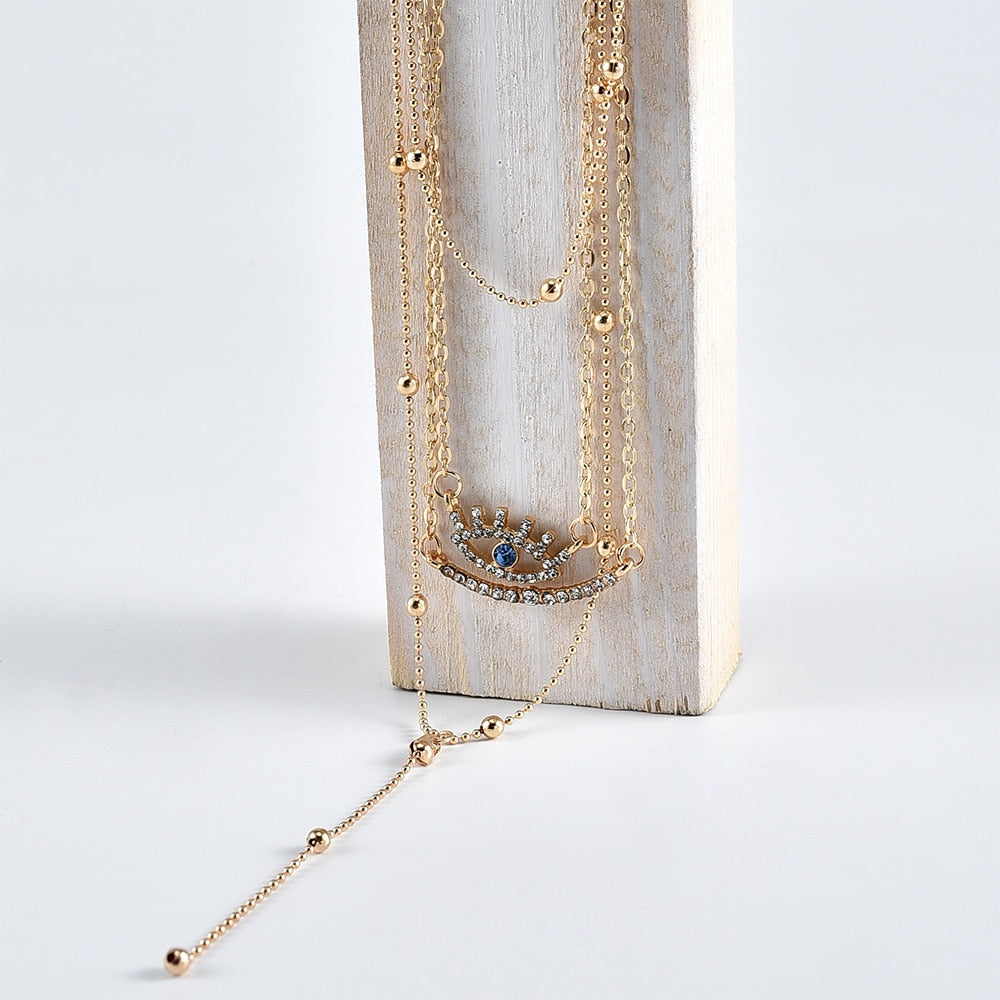 Evil Eye Golden Chain Necklace