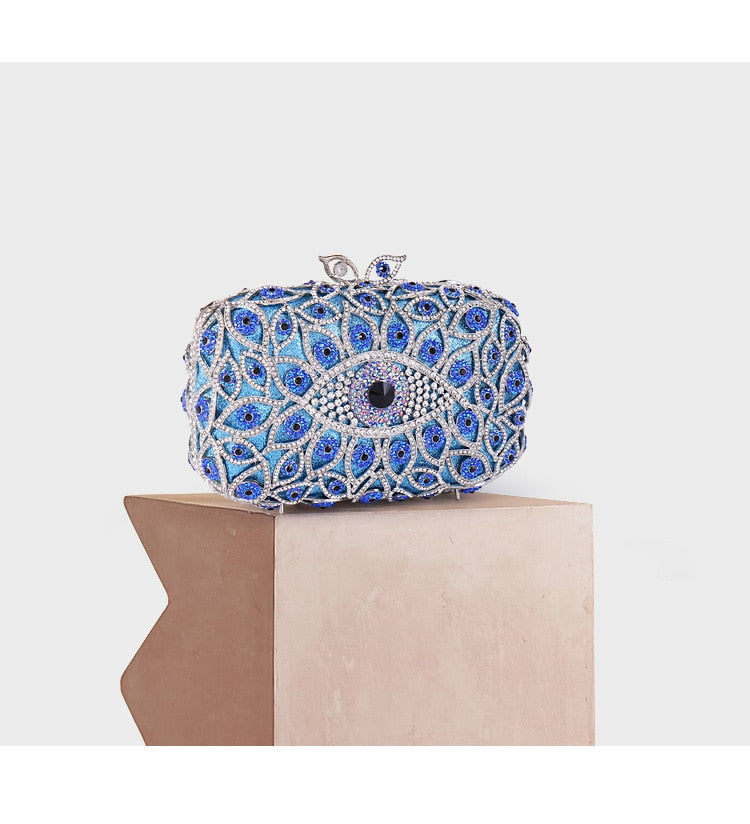 Bridal Evil Eye Rhinestones Clutch