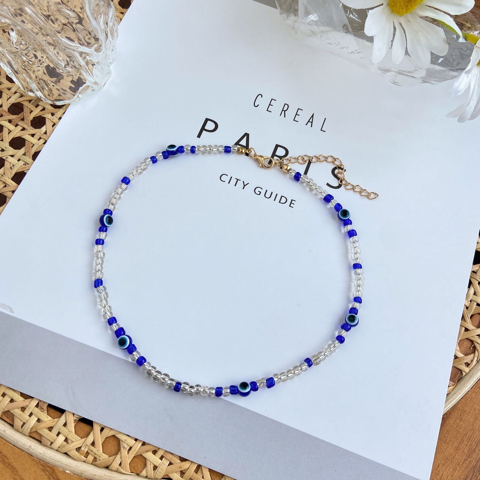 Evil Eye Beads Choker Necklace