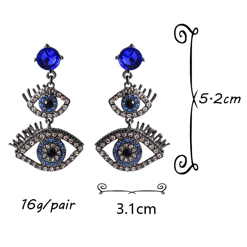 Metal Evil Eye Shaped Earring jewelry