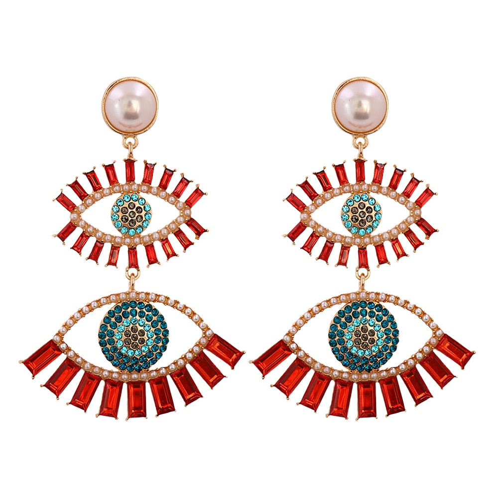 Cute Shape Evil Eye Drop Earrings