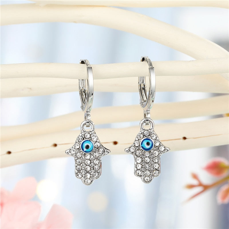 Evil Eye Unique Designs Classic Hoop Earrings