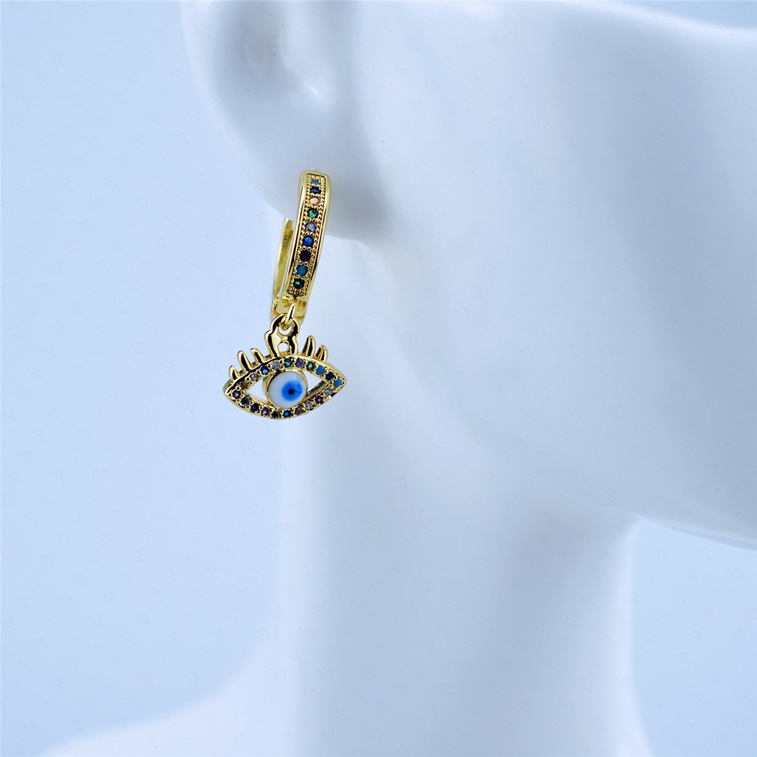 Blue Evil Eye Earrings For Women