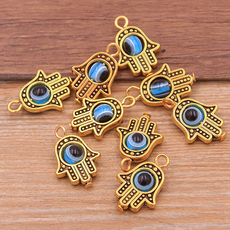 Evil Eye Hamsa Hand Charm Pendants