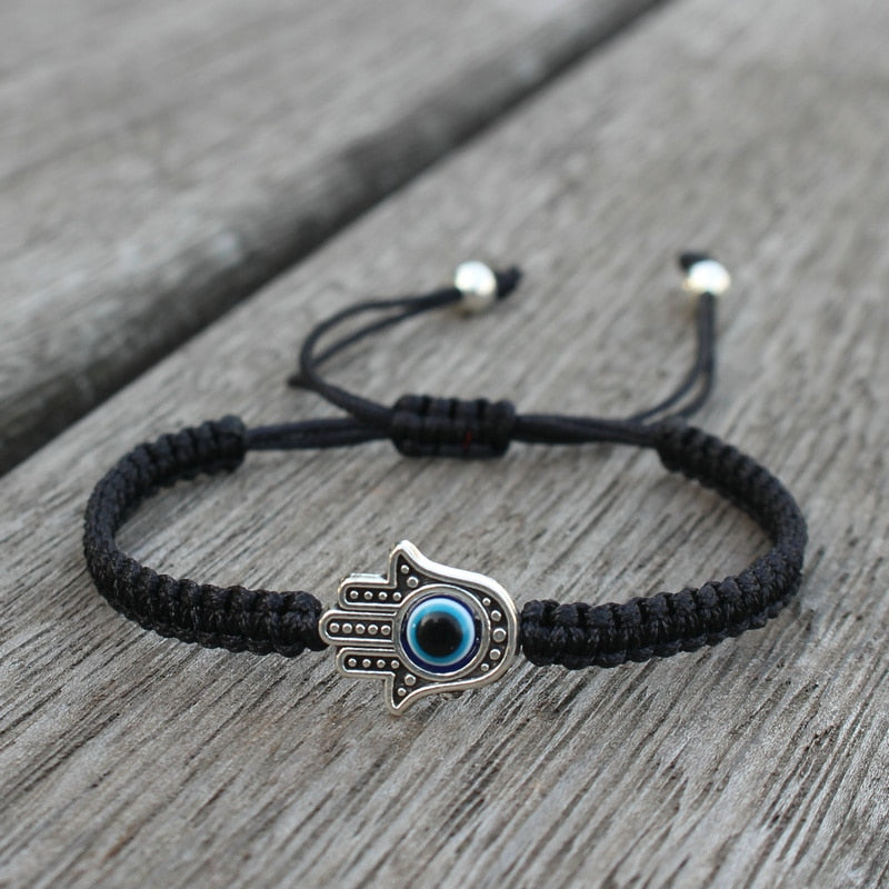 Evil Eye Lucky Hamsa Hand Amulet Bracelet