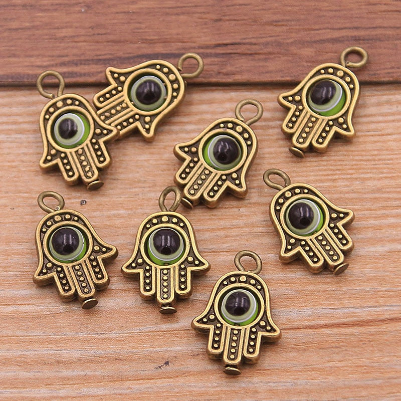 Evil Eye Hamsa Hand Charm Pendants