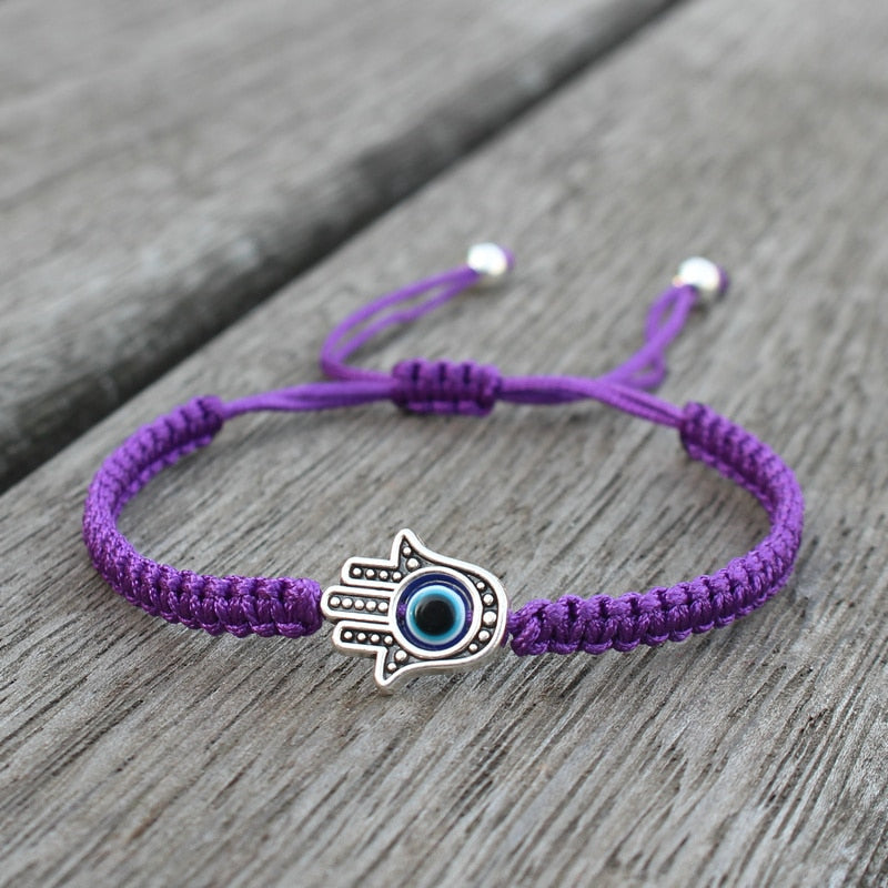 Evil Eye Lucky Hamsa Hand Amulet Bracelet