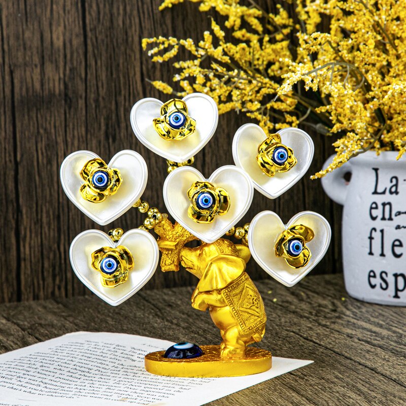 Evil Eye Blue Heart Decorative Tree