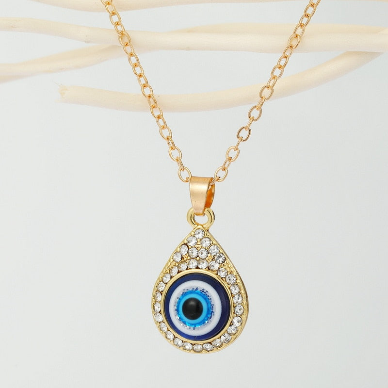 Multicolor Beads Evil Eye Choker Necklace