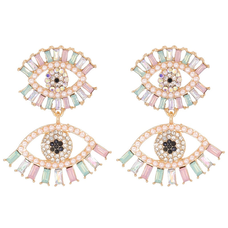 Cute Shape Evil Eye Drop Earrings