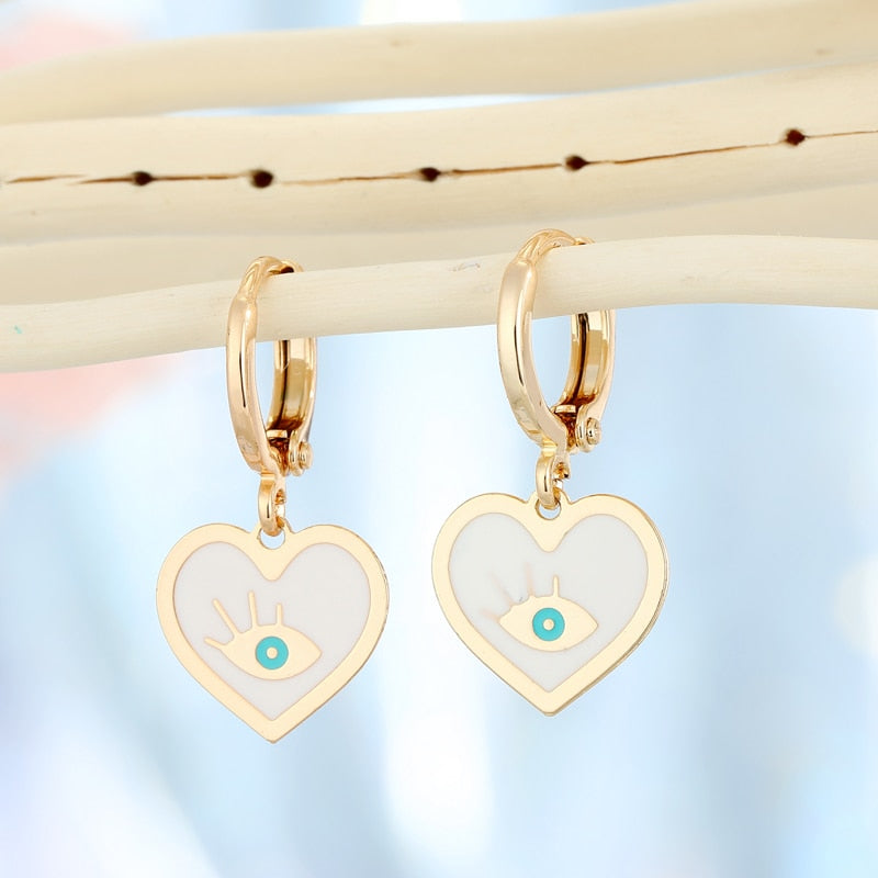 Evil Eye Unique Designs Classic Hoop Earrings