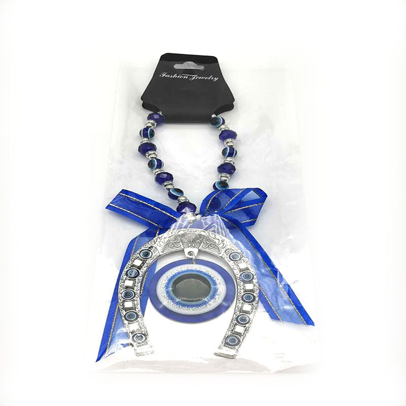Evil Eye Horseshoe Keychain