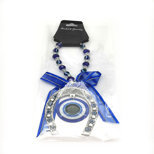 Evil Eye Horseshoe Keychain