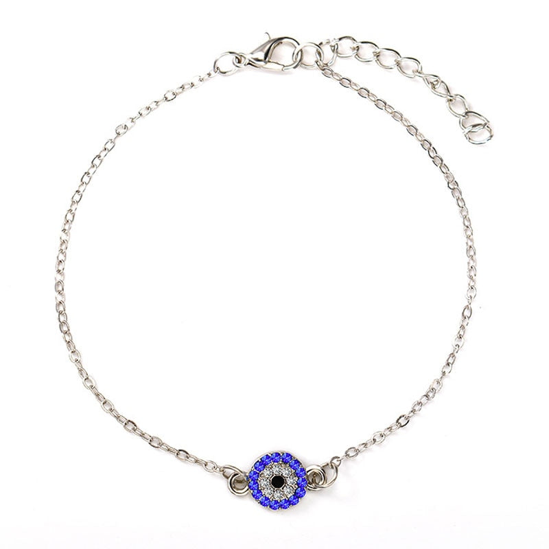 Evil Eye Thin Chain Anklet
