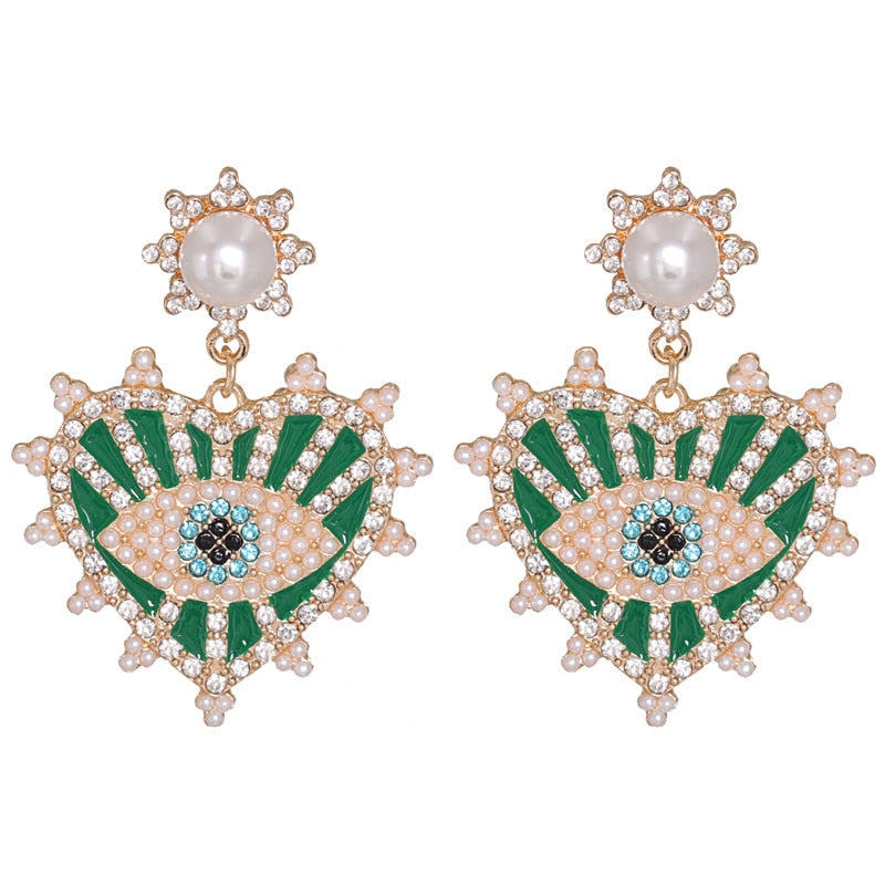Cute Shape Evil Eye Drop Earrings