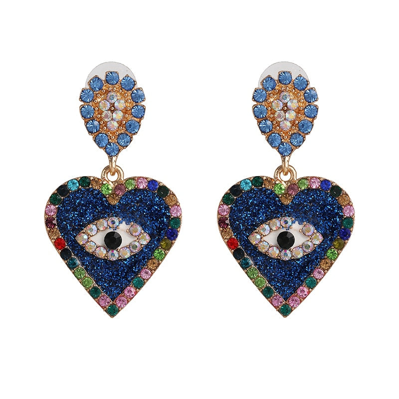 Cute Shape Evil Eye Drop Earrings