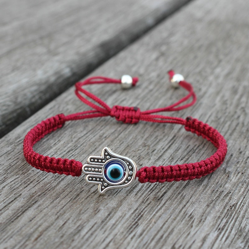 Evil Eye Lucky Hamsa Hand Amulet Bracelet