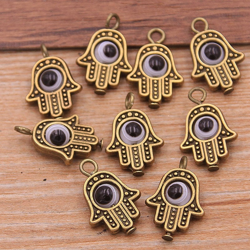 Evil Eye Hamsa Hand Charm Pendants