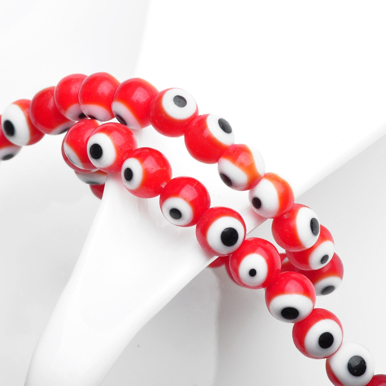 Evil Eye Rounded Pattern Beads