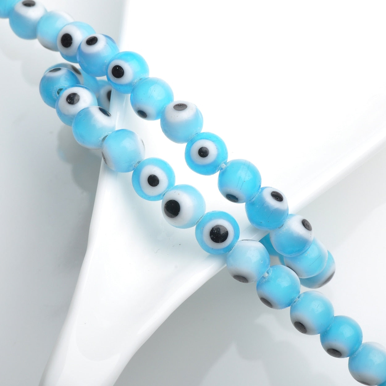 Evil Eye Rounded Pattern Beads
