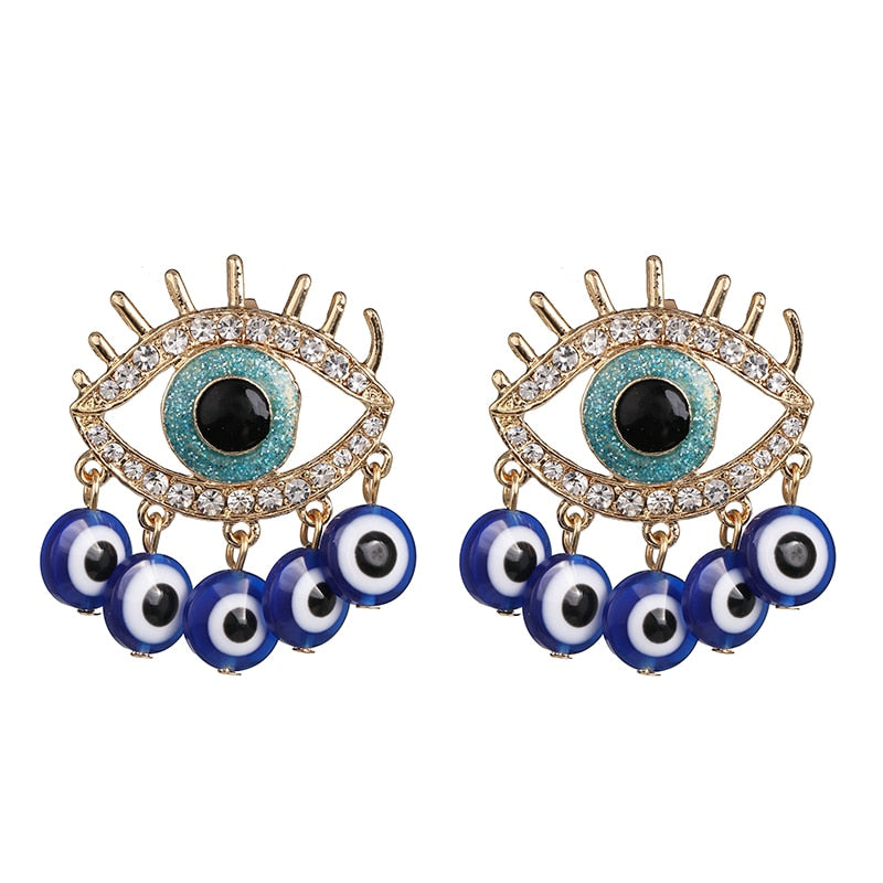 Cute Shape Evil Eye Drop Earrings