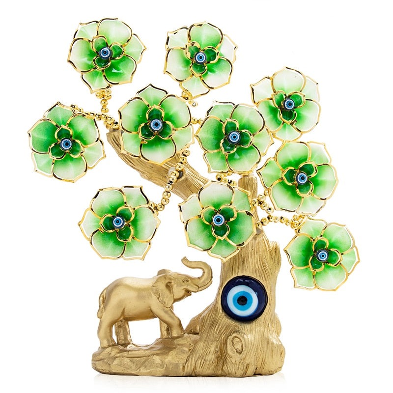 Evil Eye Green Flower Elephant Tree